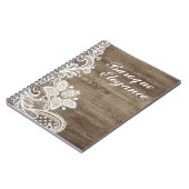 ヴィンテージバロック素朴レースオエレガントンバーンウッド ノートブック (左側)