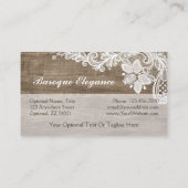 ヴィンテージバロック素朴レースオエレガントンバーンウッド 名刺 (裏面)