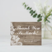 ヴィンテージバロック素朴レースオンバーンウッド ポストカード (スタンド正面)