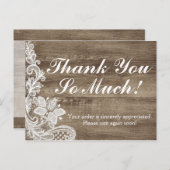 ヴィンテージバロック素朴レースオンバーンウッド ポストカード (正面/裏面)