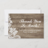 ヴィンテージバロック素朴レースオンバーンウッド 案内状 (正面)