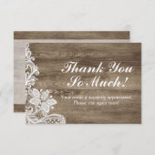 ヴィンテージバロック素朴レースオンバーンウッド 案内状 (正面/裏面)