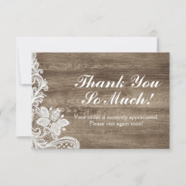 ヴィンテージバロック素朴レースオンバーンウッド 案内状