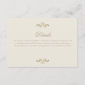 ヴィンテージバロック結婚金ゴールド詳細 エンクロージャーカード (正面)