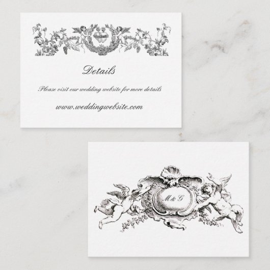 ヴィンテージバロック縁どロコハート エンクロージャーカード (正面/裏面)