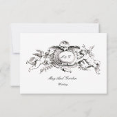 ヴィンテージバロック縁どロコハート サンキューカード (裏面)