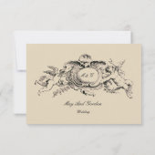 ヴィンテージバロック縁どロコハート サンキューカード (裏面)