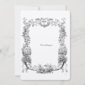 ヴィンテージバロック縁どロコハート サンキューカード (裏面)