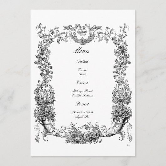 ヴィンテージバロック縁どロコハート メニュー (正面)