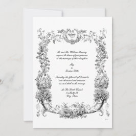 ヴィンテージバロック縁どロコハート 招待状