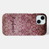 ヴィンテージバロック風ダマスクワインパターン名 Case-Mate iPhoneケース (裏面 (横))