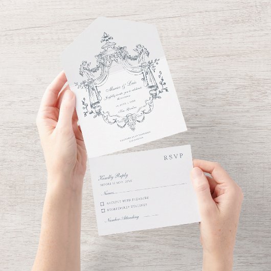 ヴィンテージバロック&エレガビクトリアンントウェディング 招待状