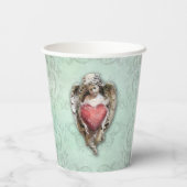 ヴィンテージバロック・ケルブとハート 紙コップ (裏面)