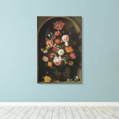 ヴィンテージバロック、フラワーピースby Boschaert, Elder キャンバスプリント (インサイチュ (ウッドフロア))