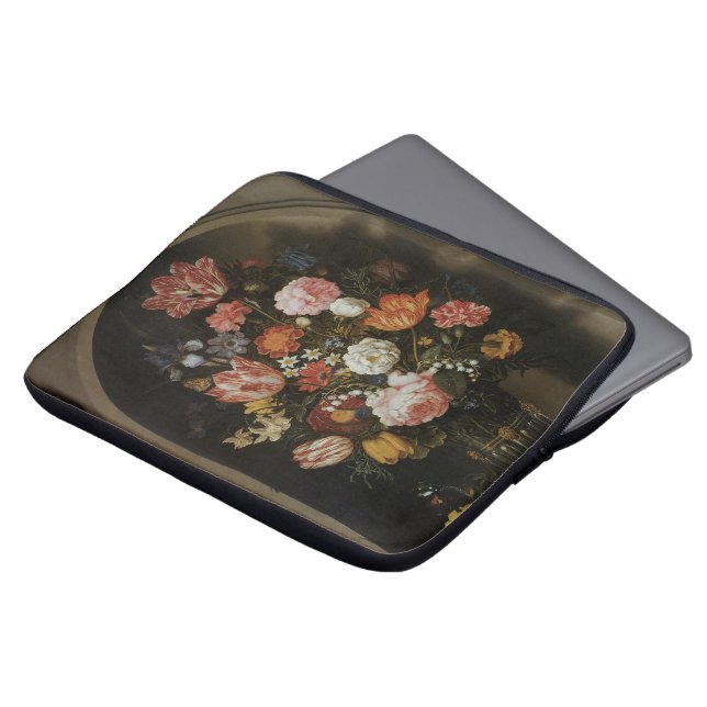 ヴィンテージバロック、フラワーピースby Boschaert, Elder ラップトップスリーブ (正面上部)