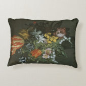 ヴィンテージバロック、フローラ静物花瓶 アクセントクッション (裏面)