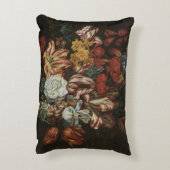 ヴィンテージバロック、フローラ静物花瓶 アクセントクッション (裏面(縦))
