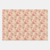 ヴィンテージバロック・マルサラと金ゴールド・ダマスク ラッピングペーパーシート (正面)