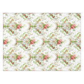 ヴィンテージバロック・ロココの巻物とバラ模様 テーブルクロス (正面(横))