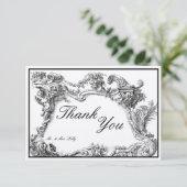 ヴィンテージバロック・ロココフローラ縁ど株 サンキューカード (スタンド正面)