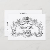 ヴィンテージバロック・ロココフローラ観葉壇 サンキューカード (正面/裏面)