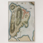 ヴィンテージバンカーヒルの戦いの地図(1826年) ジグソーパズル (縦)