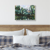 ヴィンテージバンクス・オブ・ザ・マーヌbyポール・セザンヌ キャンバスプリント (インサイチュ (寝室))