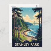 ヴィンテージバンクーバースタンレーパークカナダトラベル ポストカード (正面/裏面)