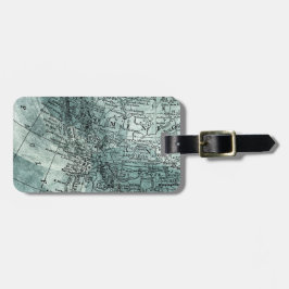 ヴィンテージバンクーバー地図カナダ太平洋沿岸地域 ラゲッジタグ