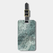 ヴィンテージバンクーバー地図カナダ太平洋沿岸地域 ラゲッジタグ (正面縦)