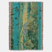 ヴィンテージバンゴッホザプレーンオブオーバーズ スローブランケット (正面縦)