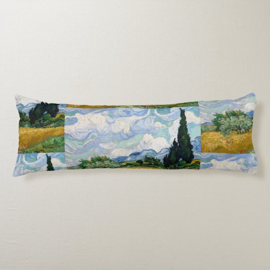 ヴィンテージバンゴッホ小麦畑 ボディピロー (正面)