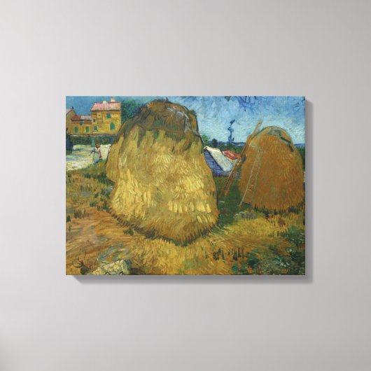 ヴィンテージバンゴッホ州の小麦スタック キャンバスプリント (正面)