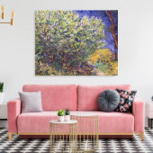 ヴィンテージバンゴッホ薄紫ブッシュ キャンバスプリント (インサイチュ (リビング))