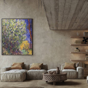 ヴィンテージバンゴッホ薄紫ブッシュ キャンバスプリント