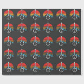 ヴィンテージバンジョプレーヤーブルーグラスミュージシャン ラッピングペーパー (フラット)