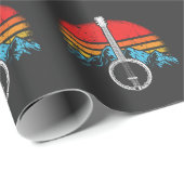 ヴィンテージバンジョプレーヤーブルーグラスミュージシャン ラッピングペーパー (ロールコーナー)