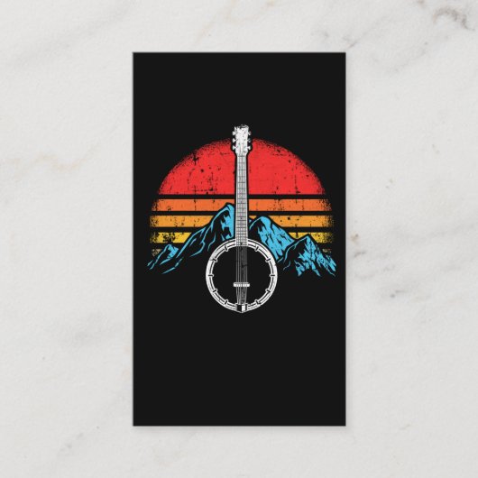 ヴィンテージバンジョプレーヤーブルーグラスミュージシャン 名刺 (正面)