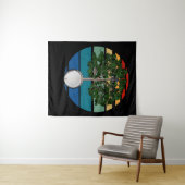 ヴィンテージバンジョーレトロカントリー音楽ギフトブルーグラス タペストリー (インサイチュ(横))