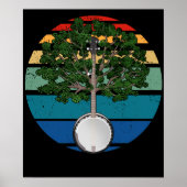 ヴィンテージバンジョーレトロカントリー音楽ギフトブルーグラス ポスター (正面)