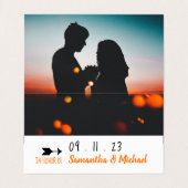 ヴィンテージバンティング、写真の日付カードの保存 名刺 (内部フラット)