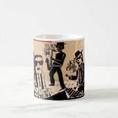 ヴィンテージバンドのポスター：クールデザイン コーヒーマグカップ (中央)