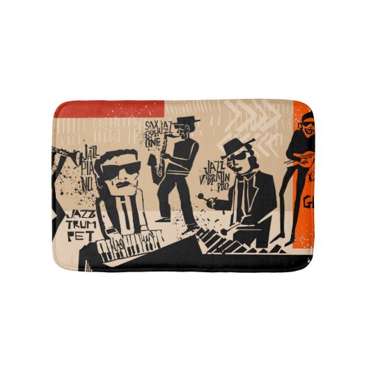 ヴィンテージバンドのポスター:クールデザイン バスマット (正面)