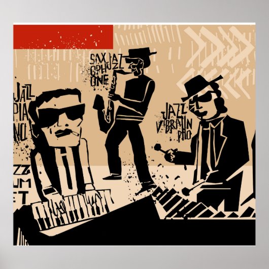 ヴィンテージバンドのポスター：クールデザイン ポスター (正面)