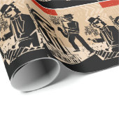 ヴィンテージバンドのポスター:クールデザイン ラッピングペーパー (ロールコーナー)