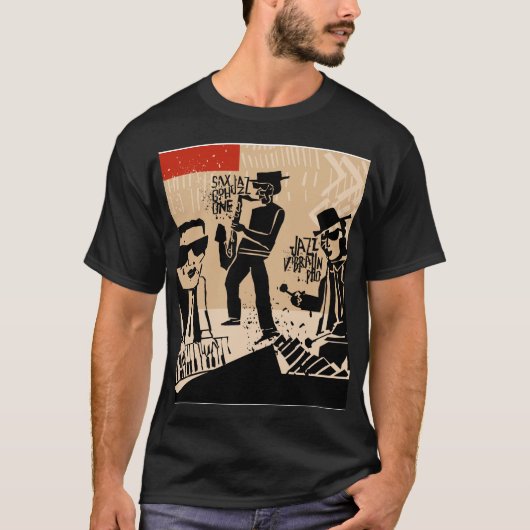 ヴィンテージバンドのポスター:クールデザイン Tシャツ (正面)