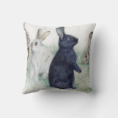 ヴィンテージバンニー、ハッピーイースターアクセント枕 クッション (裏面)