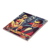 ヴィンテージバンパイアとピン留め タイル (側面)