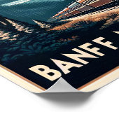 ヴィンテージバンフ国立公園カナダ旅行ポスター ポスター (角)