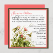 ヴィンテージバンブルビーズブライダルシャワー招待 招待状 (正面/裏面)